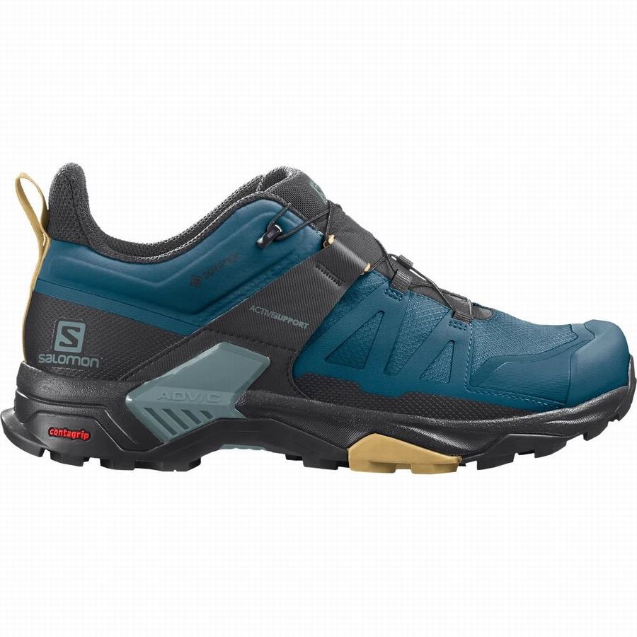 Salomon X Ultra 4 Gore-tex Férfi Túracipő Kék/Fekete (TPI3986ZC)